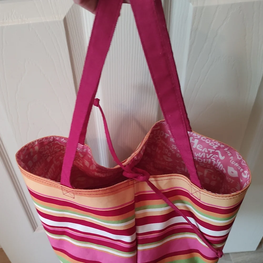 Colorful Striped Tote Bag